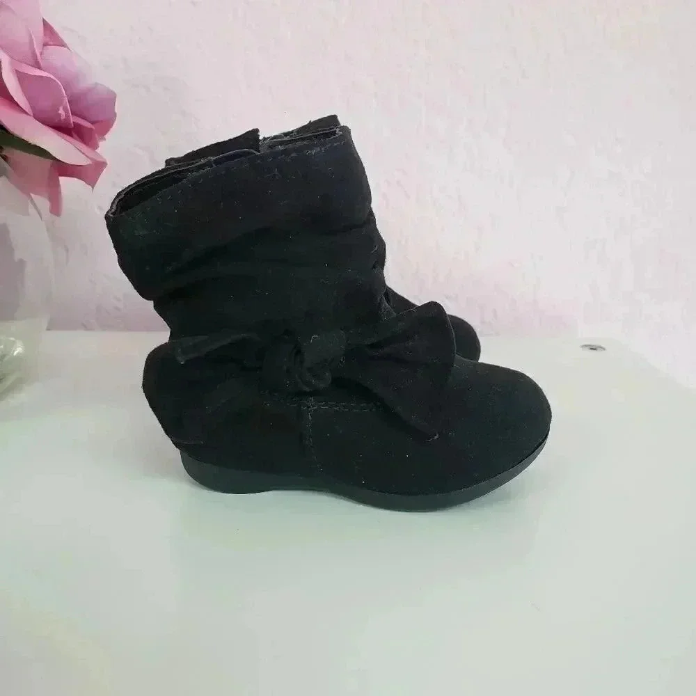 Wonder Nation Toddler Girl Bow Slouch Boot Size 2